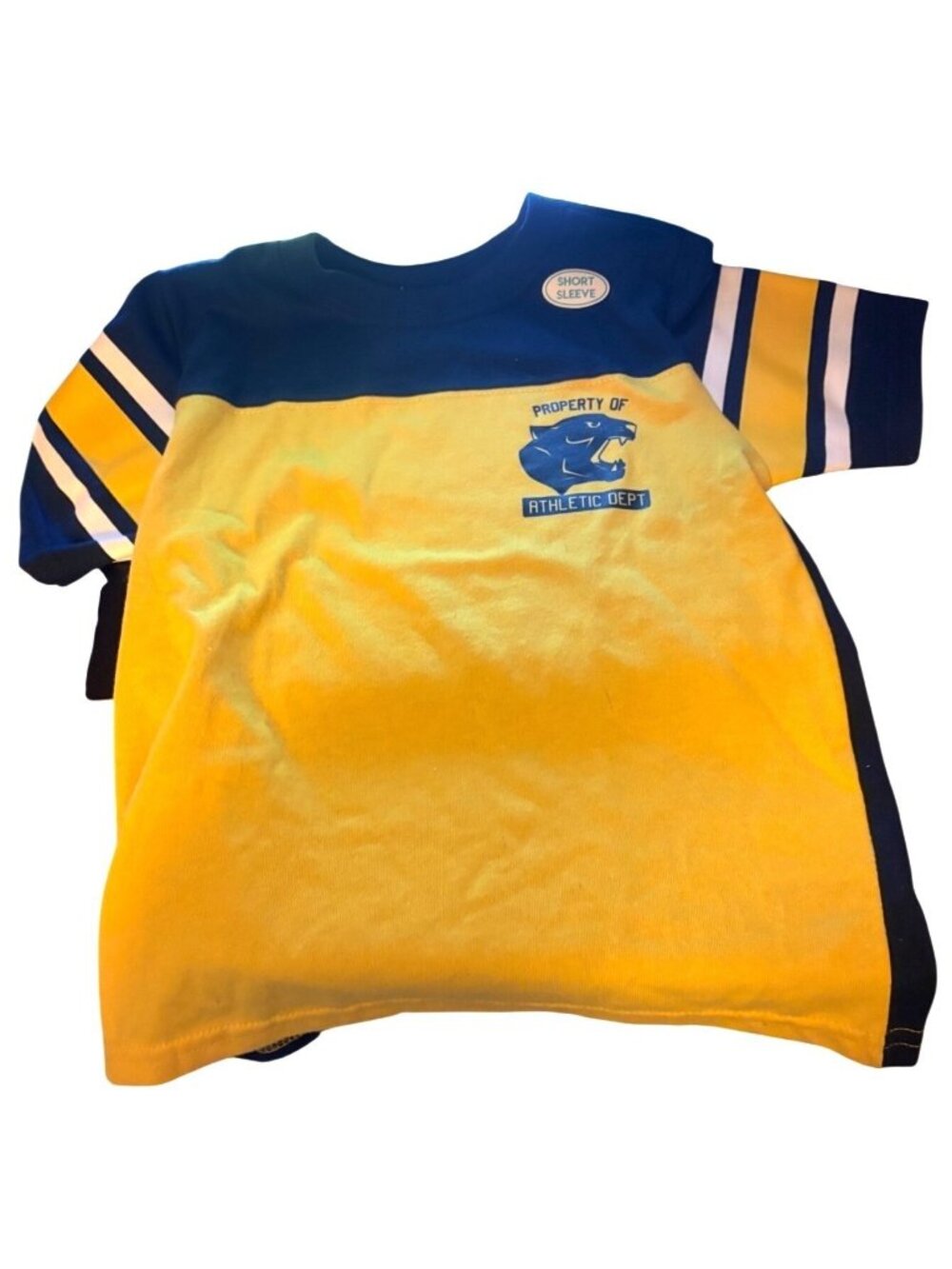 Boy Garanimals Property Athletic Dept 3T S/S Graphic Yoke Tee Shirt Yellow Black